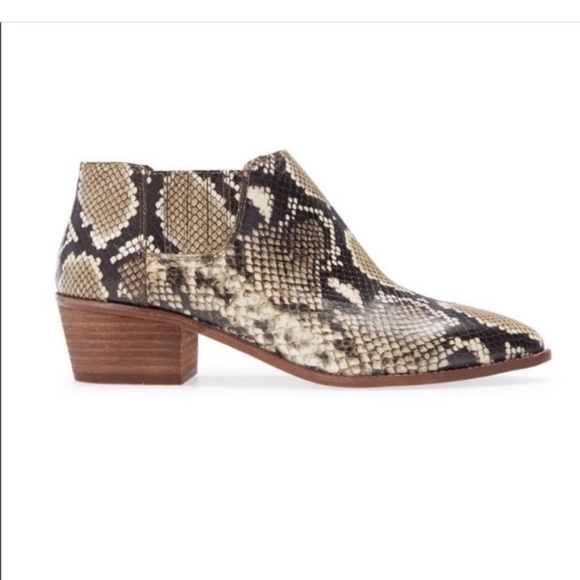 NIB Madewell Sonia Snakeskin Printed Chelsea Boots - Picture 12 of 13